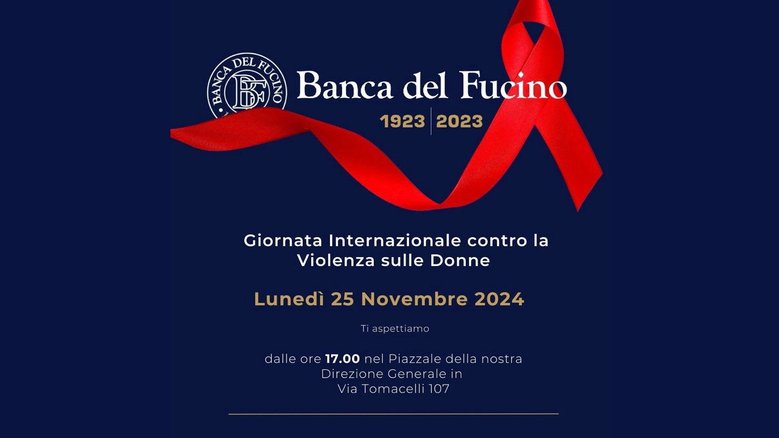 Banca del Fucino, uno street event a Roma contro la violenza sulle donne